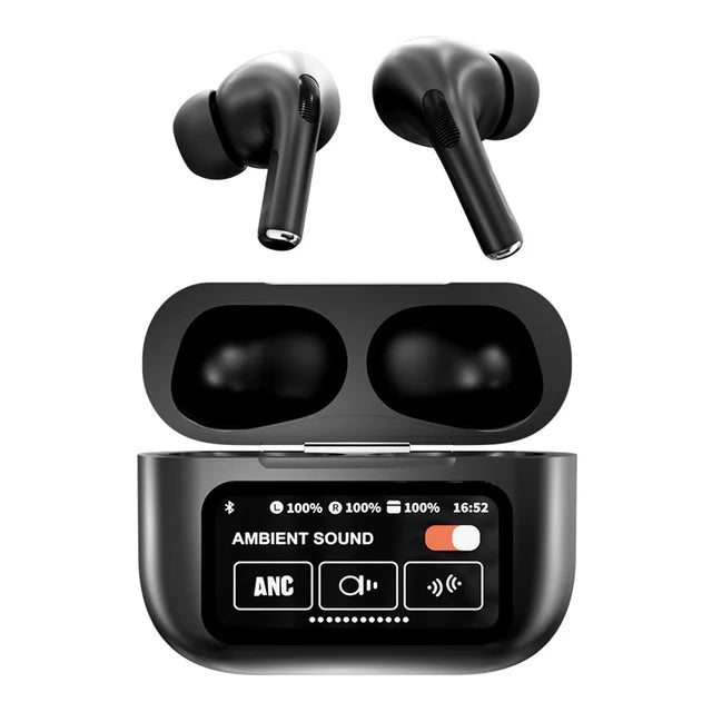 A9 Pro Screen AirPods: ANC & TWC Wireless, BT 5.4, Long Battery Life